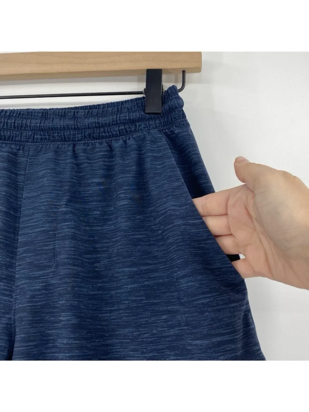 Lululemon Men’s Small Pace Breaker Shorts Blue Heather Unlined 7
